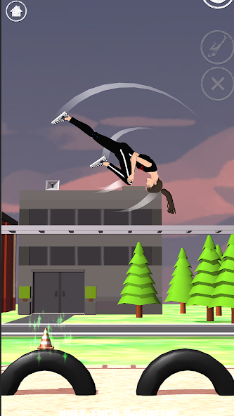 SWAGFLIP gameplay featuring backflips and stunts in city environment